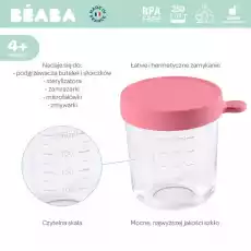 Beaba Pojemnik słoiczek szklany z hermetycznym zamknięciem 250 ml Dark Pink not mapped