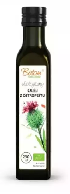 OLEJ Z OSTROPESTU PLAMISTEGO VIRGIN BIO 250 ml BATOM Artykuły Spożywcze Oleje i oliwy