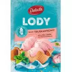 Delecta Lody w proszku o smaku truskawkowym 57 g Artykuły Spożywcze Słodycze