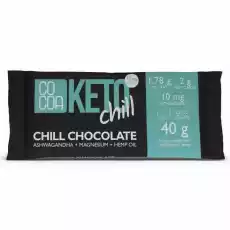 Keto Czekolada Chill Ashwagandha Magnez Olej Konopny 40 g Cocoa Artykuły Spożywcze