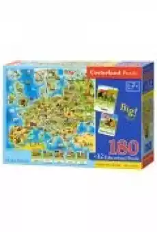 Puzzle 180 el Mapa Europy Dla dziecka Zabawki Puzzle