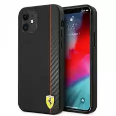 Ferrari FESAXHCP12SBK iPhone 12 mini 54 czarnyblack hardcase On Track Carbon Stripe Telefony i akcesoria Akcesoria telefoniczne Etui