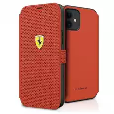 Ferrari FESPEFLBKP12SRE iPhone 12 mini 54 czerwonyred book On Track Perforated Telefony i akcesoria Akcesoria telefoniczne Etui