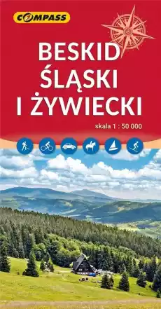 Mapa turystyczna Beskid Śląski i Żywiecki w2023 Książki Turystyka mapy atlasy