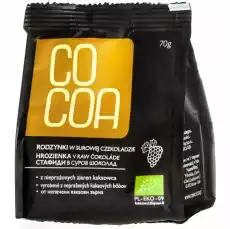 Cocoa Rodzynki w surowej czekoladzie 70 g Artykuły Spożywcze Kakao i czekolada