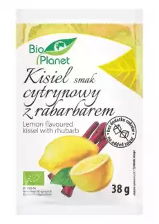 KISIEL O SMAKU CYTRYNOWYM Z RABARBAREM BIO 38 g BIO PLANET Artykuły Spożywcze Zdrowa żywność