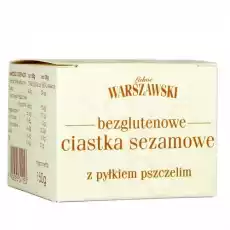 ŁAKOĆ WARSZAWSKI Ciastka sezamowe z pyłkiem pszczelim bezglutenowe 150g Artykuły Spożywcze Słodycze