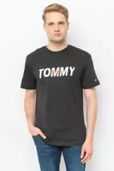 TSHIRT MĘSKI TOMMY JEANS DM0DM09481 CZARNY Odzież obuwie dodatki Odzież męska