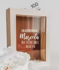 Pierwsza skarbona dla dziecka na prezent z personalizacją NA MARZENIA Dom i ogród Wyposażenie wnętrz Skarbonki