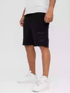 Krótkie Spodenki Dresowe Alpha Industries Patch Short LF Czarne Odzież obuwie dodatki Odzież męska Spodenki męskie