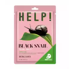 Bergamo Help Sheet Mask maska do twarzy z Black Snail 25ml Zdrowie i uroda Kosmetyki i akcesoria Pielęgnacja twarzy Maseczki