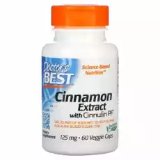 Cinnamon Extract with Cinnulin PF Ekstrakt z Cynamonu 125 mg 60 kapsułek Doctors Best Zdrowie i uroda Zdrowie Witaminy minerały suplementy diety