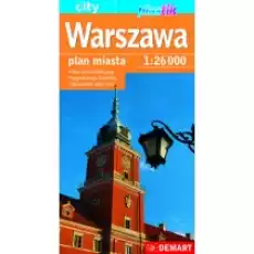 Plan miasta Warszawa plastik 126 000 Książki Literatura podróżnicza