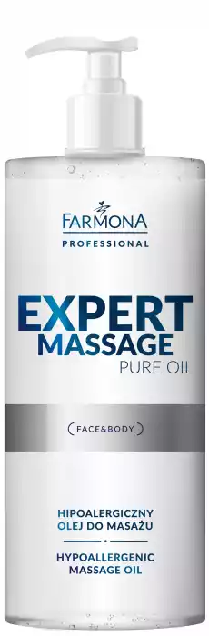 Farmona Professional Expert Massage Pure Oil 500ml Zdrowie i uroda Kosmetyki i akcesoria Pielęgnacja ciała Olejki do ciała i masażu