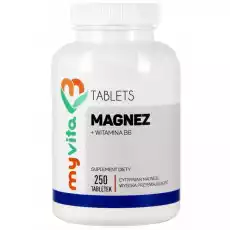 Magnez Cytrynian Magnezu Witamina B6 250 Tabletek MyVita Artykuły Spożywcze