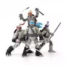 Zestaw 4 figurek Teenage Mutant Ninja Turtles BST AXN 115 Black amp White IDW Comics Dom i ogród Wyposażenie wnętrz Dekoracja Figurki dekoracyjne Figurki kolekcjonerskie