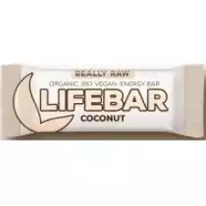 Lifefood Baton daktylowoorzechowy z kokosem raw bezglutenowy 47 g Bio Artykuły Spożywcze Słodycze