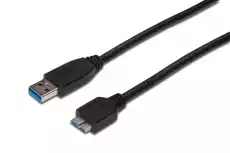 ASSMANN Kabel USB30 SuperSpeed USB A wtyk USB B Micro wtyk Cu AWG 28 2x ekranowane dł 20m Komputery Akcesoria komputerowe Inne akcesoria komputerowe