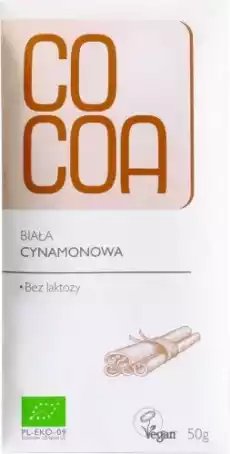 CZEKOLADA CYNAMONOWA BIO 50 g COCOA Artykuły Spożywcze Kakao i czekolada