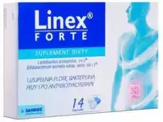 Linex Forte x 14 kapsułek Zdrowie i uroda Zdrowie Leki Żołądek i jelita