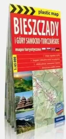 Plastic map Bieszczady i Góry SanockoTurczańskie Książki Turystyka mapy atlasy