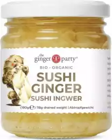 IMBIR MARYNOWANY DO SUSHI BIO 190 g 118 g GINGER PEOPLE Artykuły Spożywcze Zdrowa żywność