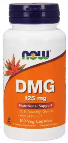 Now Foods DMG 1250 mg 100 kapsułek wegańskich Sport i rekreacja Odżywki i suplementy