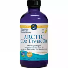 Nordic Naturals Arcitc Cod Liver Oil tran olej z wątroby dorsza arktycznego 1060mg w płynie o smaku cytrynowym 237ml Sport i rekreacja Odżywki i suplementy