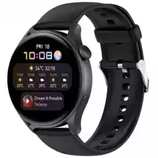 Pasek Bizon Strap Watch Silicone Pro do Huawei Watch 4 46 mm czarny Telefony i akcesoria Akcesoria telefoniczne Pokrowce i kabury do telefonów