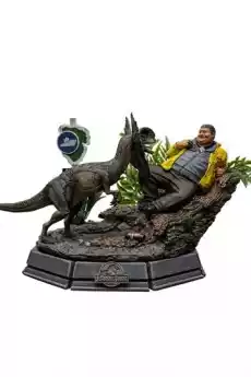 Diorama Jurassic Park Art Scale 110 Dennis Nedry meets the Dilophosaurus Dom i ogród Wyposażenie wnętrz Dekoracja Figurki dekoracyjne Figurki kolekcjonerskie