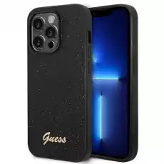 Guess GUHCP14XHGGSHK iPhone 14 Pro Max 67 czarnyblack hard case Glitter Script Telefony i akcesoria Akcesoria telefoniczne Etui