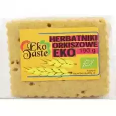 Eko Taste Herbatniki wegańskie orkiszowe 190 g Bio Artykuły Spożywcze Słodycze