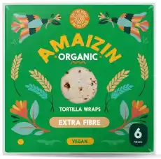 TORTILLA WRAPS Z OTRĘBAMI ŹRÓDŁO BŁONNIKA POKARMOWEGO BIO 240 g AMAIZIN Artykuły Spożywcze Zdrowa żywność