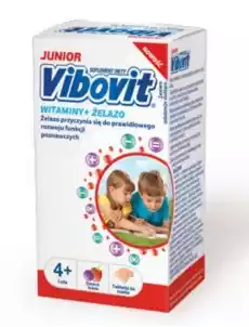 Vibovit Junior WitaminyŻelazo x 30 tabletek do ssania Sport i rekreacja Odżywki i suplementy Witaminy i minerały