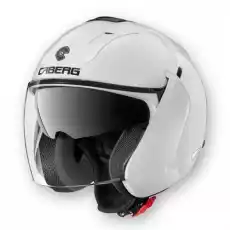 CABERG KASK OTWARTY JET Z BLENDĄ MODEL DOWNTOWN KOLOR BIAŁY POŁYSK CZARNY MAT Motoryzacja Sporty Motorowe Ochrona Głowy Kaski