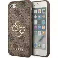 Etui Guess 4G Big Metal Logo do iPhone 7 8 SE 2020 2022 brązowe Telefony i akcesoria Akcesoria telefoniczne Etui