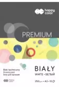 Blok techniczny PREMIUM biały A3 250g 10 arkuszy Dla dziecka Artykuły szkolne Szkolne artykuły papiernicze