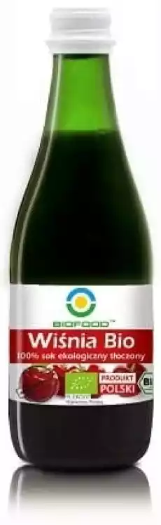 SOK Z WIŚNI NFC BEZGLUTENOWY BIO 300 ml BIO FOOD Artykuły Spożywcze Produkty dietetyczne Soki