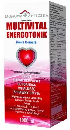 Domowa Apteczka Multivital Energotonik 1000 ml Sport i rekreacja Odżywki i suplementy Witaminy i minerały