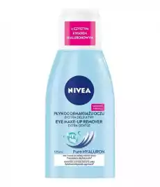 Nivea Pure Hyaluron ekstra delikatny płyn do demakijażu oczu 125ml Zdrowie i uroda Kosmetyki i akcesoria Makijaż i demakijaż Akcesoria do makijażu i demakijażu