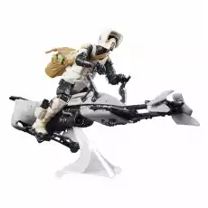 Pojazd z figurkami Star Wars The Mandalorian Vintage Collection Speeder Bike wScout Trooper amp Grogu Gadżety