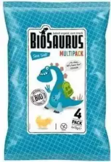 Chrupki kukurydziane Dinozaury z solą morską bezlutenowe BIO 4x15 g BioSaurus Artykuły Spożywcze Czipsy i chrupki