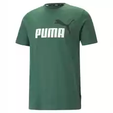 Koszulka męska Puma ESS 2 COL Logo zielona 58675937 Odzież obuwie dodatki Koszulki