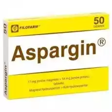 ASPARGIN x 50 tabletek Zdrowie i uroda Zdrowie Witaminy minerały suplementy diety