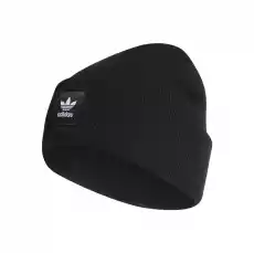 Czapka zimowa unisex adidas ORIGINALS ADICOLOR CUFF czarna ED8712 Odzież obuwie dodatki Galanteria i dodatki Nakrycia głowy Czapki