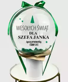 Elegancki prezent dla Szefa na święta Balon w pudełku ZIELEŃ Prezenty