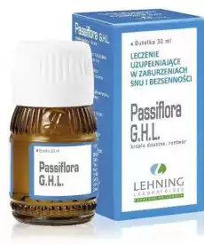 LEHNING Passiflora GHL krople 30ml Zdrowie i uroda Zdrowie Medycyna naturalna