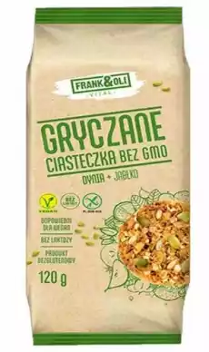 FrankOli Ciastka Gryczane Bezglutenowe Dynia Jabłko 120g Artykuły Spożywcze