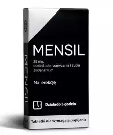 Mensil 25mg tabletki do rozgryzania i żucia x 4 sztuki Zdrowie i uroda Zdrowie Leki Leki na potencję