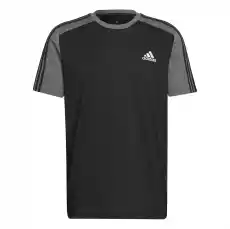 Koszulka męska adidas ESSENTIALS MELANGE czarna HK2902 Odzież obuwie dodatki Koszulki